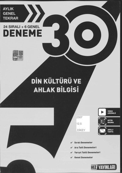 30 DENEME DİN KÜLTÜRÜ VE AHLAK BİLGİSİ Vivo Fotokopi Merkezi