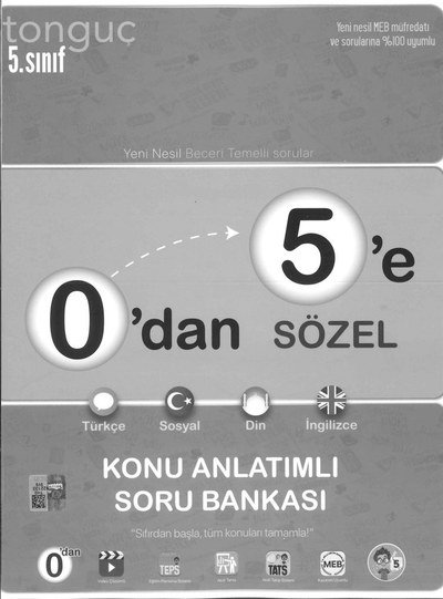 0'DAN 5'E SÖZEL KONU ANLATIMLI SORU BANKASI Vivo Fotokopi Merkezi