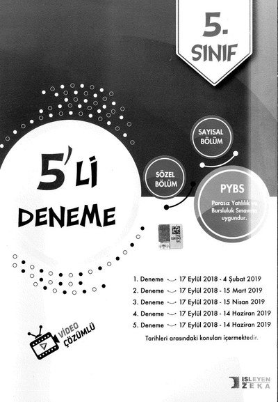 5'Lİ DENEME VİDEO ÇÖZÜMLÜ Vivo Fotokopi Merkezi