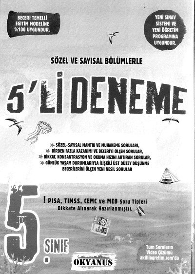 SÖZEL VE SAYISAL BÖLÜMLERLE 5'Lİ DENEME Vivo Fotokopi Merkezi