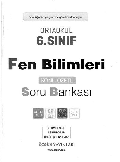 FEN BİLİMLERİ SORU BANKASI KONU ÖZETLİ
