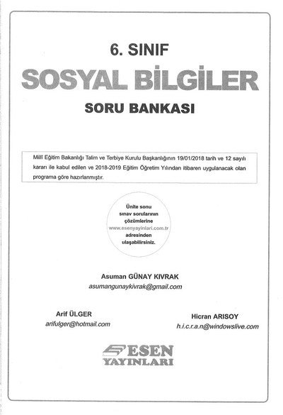 SOSYAL BİLGİLER SORU BANKASI Vivo Fotokopi Merkezi
