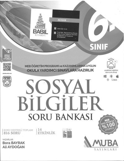 SOSYAL BİLGİLER SORU BANKASI Vivo Fotokopi Merkezi