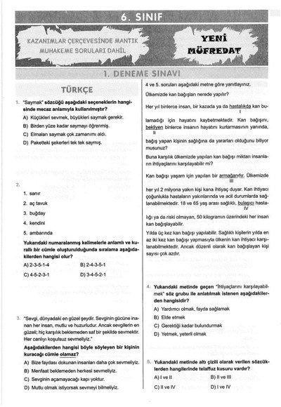 6 ADET DENEME ÇÖZÜMLÜ Vivo Fotokopi Merkezi