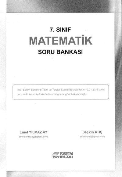 MATEMATİK SORU BANKASI Vivo Fotokopi Merkezi