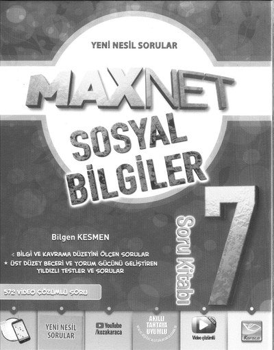 MAXNET SOSYAL BİLGİLER SORU KİTABI Vivo Fotokopi Merkezi