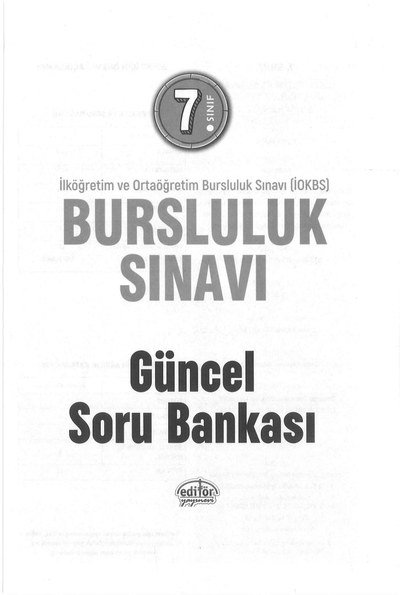 BURSLULUK SINAVI GÜNCEL SORU BANKASI Vivo Fotokopi Merkezi