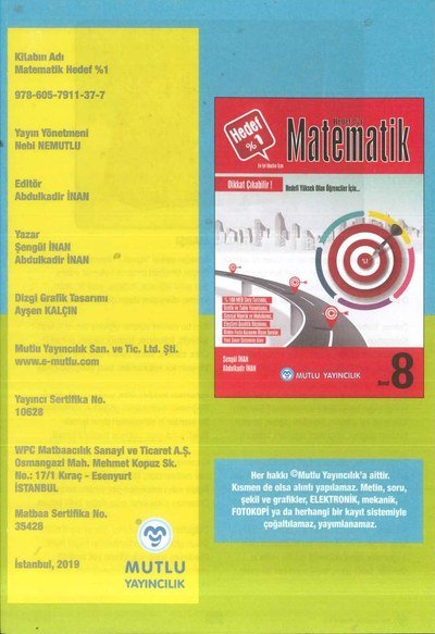 MATEMATİK HEDEF %1 Vivo Fotokopi Merkezi