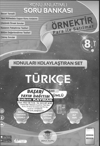 KONU ANLATIMLI SORU BANKASI TÜRKÇE Vivo Fotokopi Merkezi