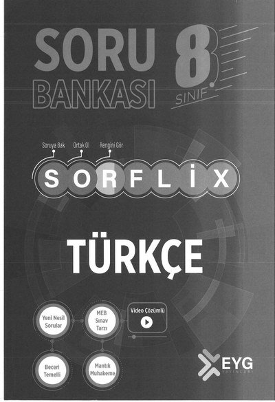 SORU BANKASI SORFLİX TÜRKÇE Vivo Fotokopi Merkezi