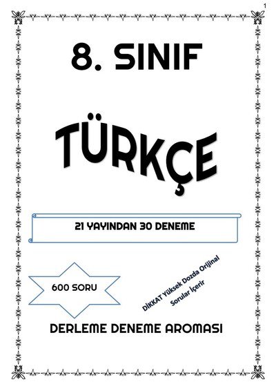 TÜRKÇE 21 YAYINDAN 30 DENEME Vivo Fotokopi Merkezi