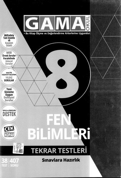 FEN BİLİMLERİ TEKRAR TESTLERİ Vivo Fotokopi Merkezi