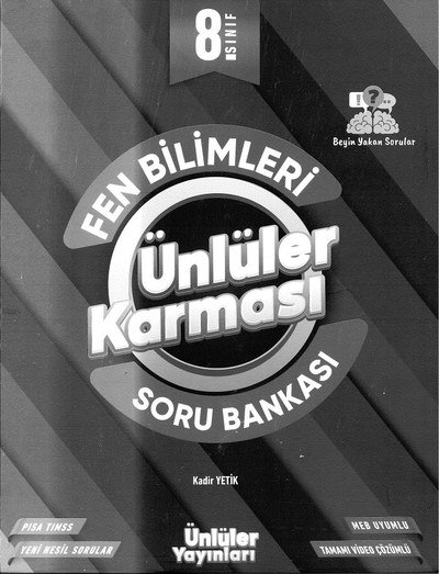 FEN BİLİMLERİ ÜNLÜLER KARMASI SORU BANKASI Vivo Fotokopi Merkezi