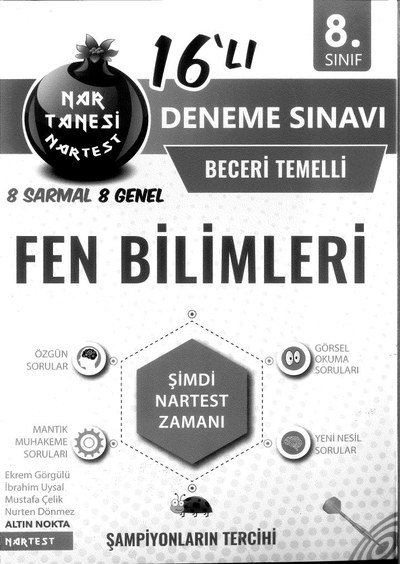 16'LI DENEME SINAVI FEN BİLİMLERİ