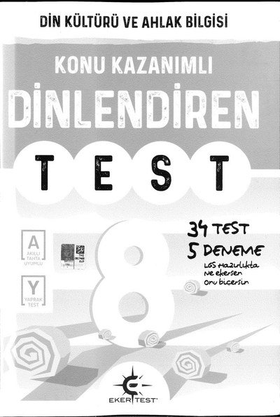 KONU KAZANIMLI DİN KÜLTÜRÜ VE AHLAK BİLİGİSİ TEST Vivo Fotokopi Merkezi
