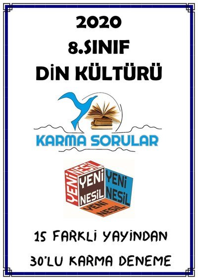 DİN KÜLTÜRÜ 15 FARKLI YAYINDAN 30'LU KARMA DENEME Vivo Fotokopi Merkezi