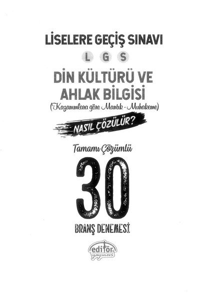 DİN KÜLTÜRÜ VE AHLAK BİLGİSİ TAMAMI ÇÖZÜMLÜ 30 BRANŞ DENEMESİ Vivo Fotokopi Merkezi