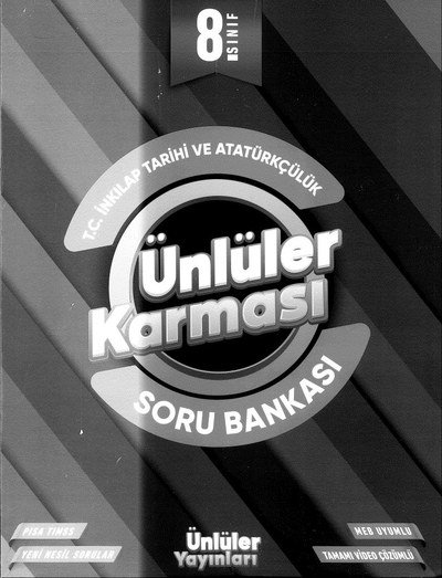 T.C. İNKILAP TARİHİ VE ATATÜRKÇÜLÜK ÜNLÜLER KARMASI SORU BANKASI Vivo Fotokopi Merkezi