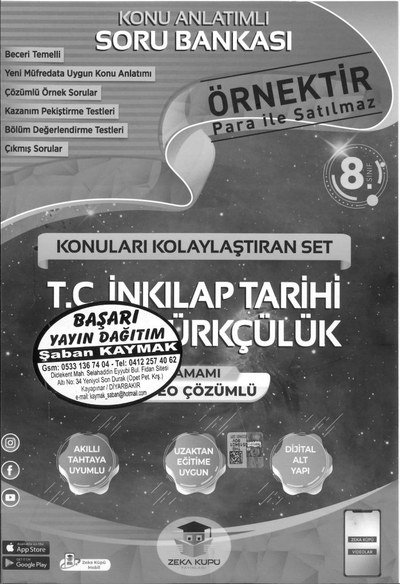 KONU ANLATIMLI SORU BANKASI T.C. İNKILAP TARİHİ VE ATATÜRKÇÜLÜK Vivo Fotokopi Merkezi