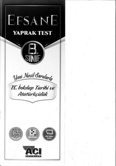 EFSANE YAPRAK TEST T.C. İNKILAP TARİHİ VE ATATÜRKÇÜLÜK Vivo Fotokopi Merkezi