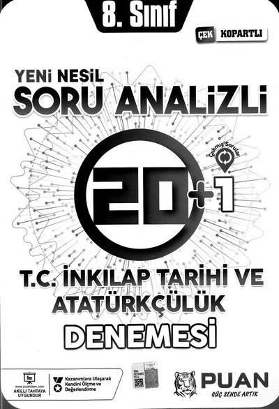 YENİ NESİL SORU ANALİZİ 20+1 T.C. İNKILAP TARİHİ VE ATATÜRKÇÜLÜK DENEMESİ