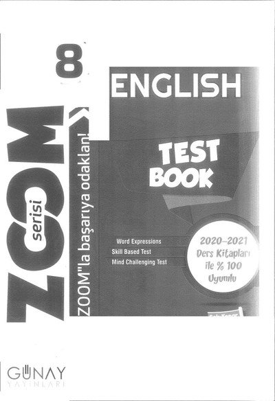 ENGLISH TEST BOOK ZOOM SERİSİ
