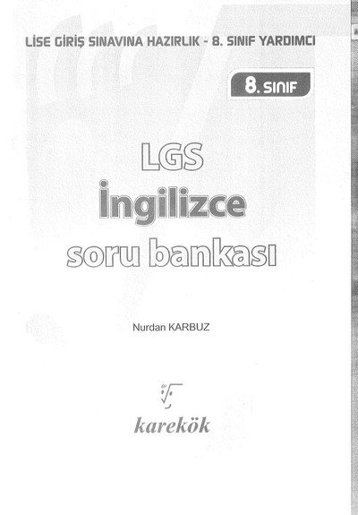 LGS İNGİLİZCE SORU BANKASI Vivo Fotokopi Merkezi