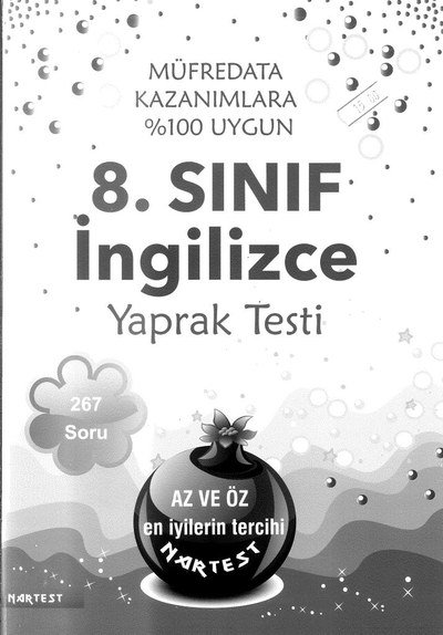 İNGİLİZCE YAPRAK TESTİ 267 SORU Vivo Fotokopi Merkezi