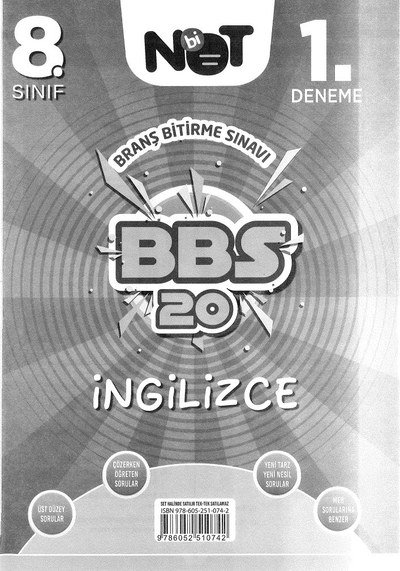BRANŞ BİTİRME SINAVI BBS 20 İNGİLİZCE Vivo Fotokopi Merkezi
