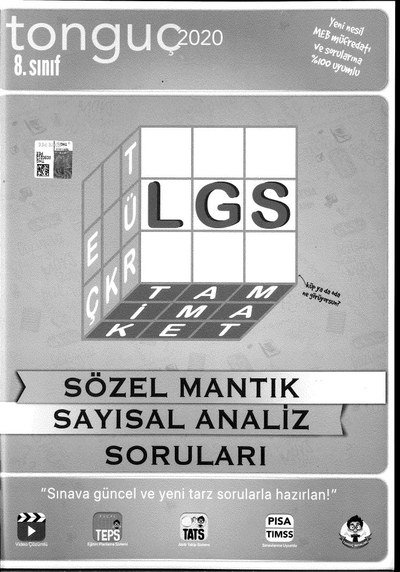 LGS SÖZEL MANTIK SAYISAL ANALİZ SORULARI Vivo Fotokopi Merkezi