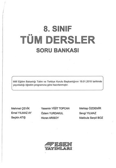 TÜM DERSLER SORU BANKASI Vivo Fotokopi Merkezi