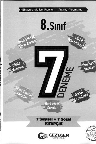 7 DENEME İLERİ DÜZEY SORULAR KİTAPÇIK Vivo Fotokopi Merkezi