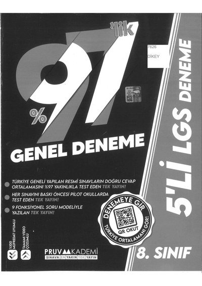 %97'LİK GENEL DENEME 5'Lİ LGS DENEME Vivo Fotokopi Merkezi