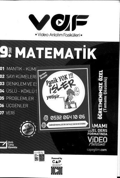 VİDEO ANLATIM FASİKÜLLERİ MATEMATİK TAMAMI ÖZEL DERS FORMATINDA Vivo Fotokopi Merkezi