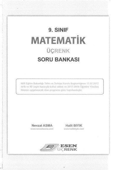 MATEMATİK ÜÇRENK SORU BANKASI Vivo Fotokopi Merkezi
