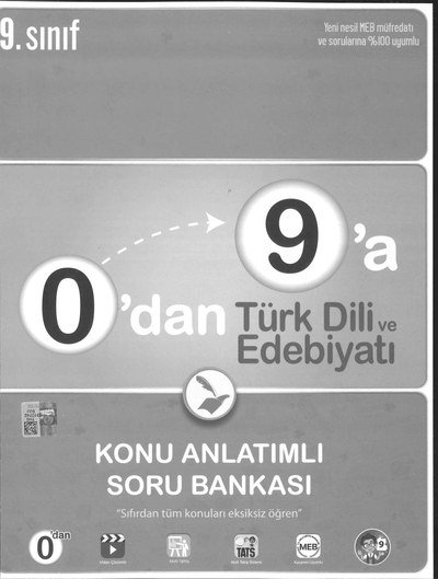 0'DAN 9'A TÜRK DİLİ VE EDEBİYATI KONU ANLATIMLI SORU BANKASI Vivo Fotokopi Merkezi
