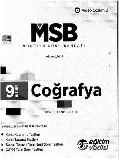 MODÜLER SORU BANKASI COĞRAFYA Vivo Fotokopi Merkezi