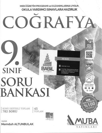 COĞRAFYA SORU BANKASI 782 SORU