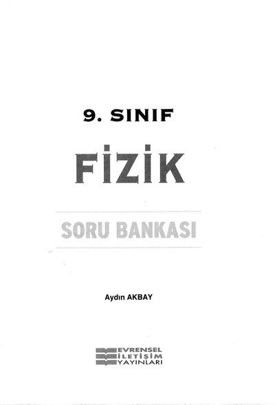 FİZİK SORU BANKASI AYDIN AKBAY Vivo Fotokopi Merkezi