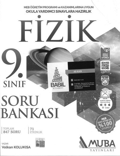 FİZİK SORU BANKASI Vivo Fotokopi Merkezi