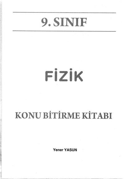 FİZİK KONU BİTİRME KİTABI