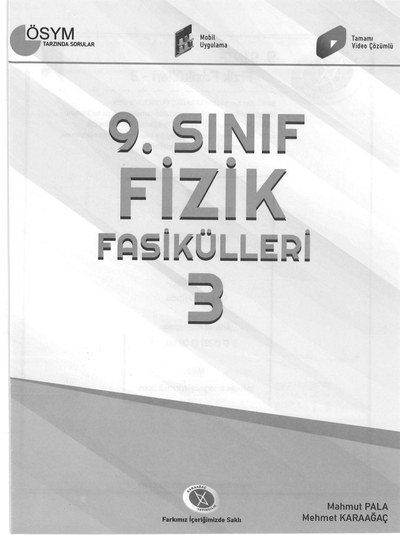 FİZİK FASİKÜLLERİ 3 ÖSYM TARZINDA SORULAR Vivo Fotokopi Merkezi
