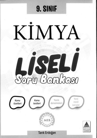 KİMYA LİSELİ SOR UABNKASI KONU ÖZETLERİ