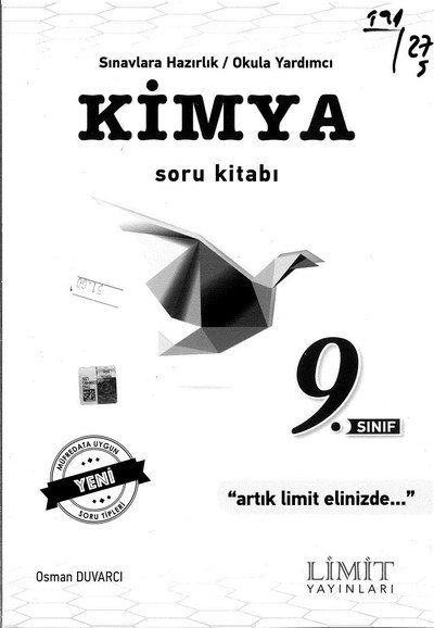 KİMYA SORU KİTABI ARTIK LİMİT ELİNİZDE Vivo Fotokopi Merkezi