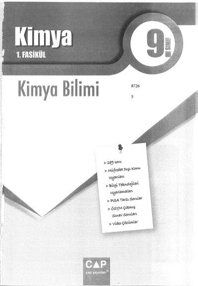 KİMYA 1. FASİKÜL KİMYA BİLİMİ Vivo Fotokopi Merkezi