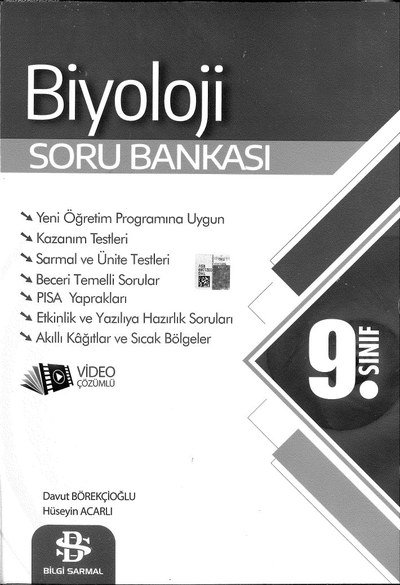 BİYOLOJİ SORU BANKASI VİDEO ÇÖZÜMLÜ Vivo Fotokopi Merkezi