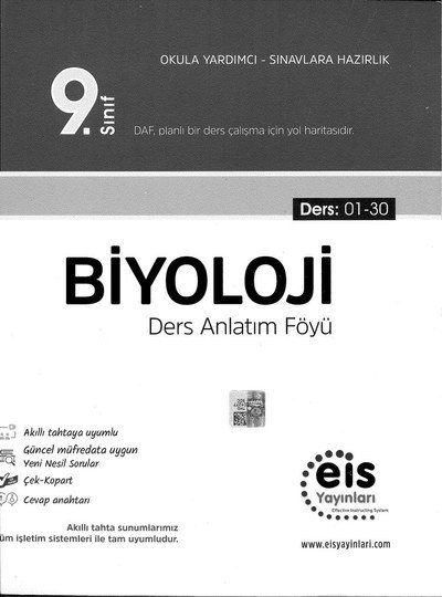 BİYOLOJİ DERS ANLATIM FÖYÜ Vivo Fotokopi Merkezi