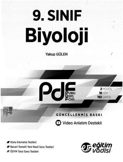 BİYOLOJİ PLANLI DERS FÖYÜ VİDEO ANLATIM DESTEKLİ