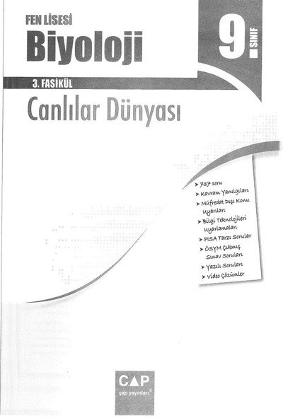 BİYOLOJİ 3. FASİKÜL CANLILAR DÜNYASI
