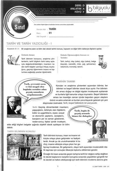 DERS ANLATIM FÖYÜ TARİH Vivo Fotokopi Merkezi